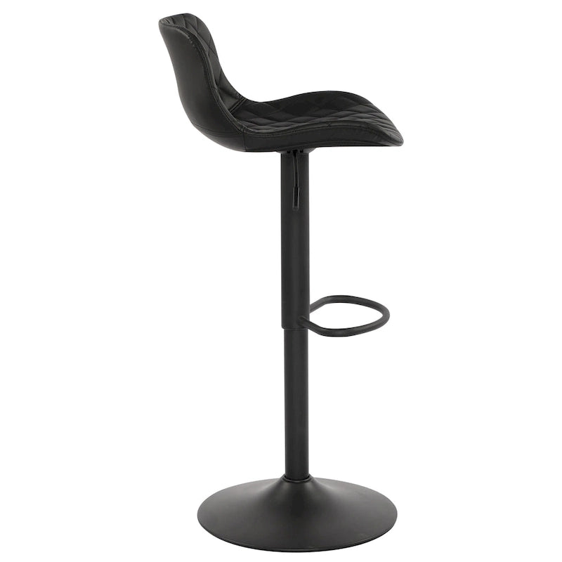 Faux Leather Adjustable Barstools Upholstered Counter Bar Pub Height Stools