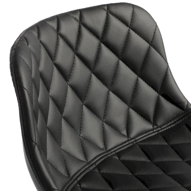 Faux Leather Adjustable Barstools Upholstered Counter Bar Pub Height Stools