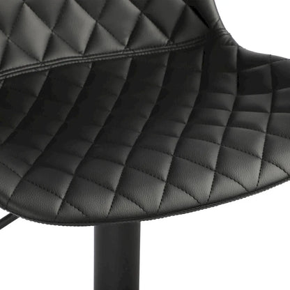 Faux Leather Adjustable Barstools Upholstered Counter Bar Pub Height Stools