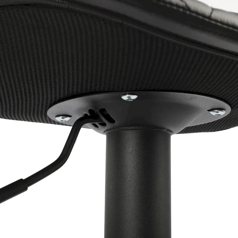 Faux Leather Adjustable Barstools Upholstered Counter Bar Pub Height Stools