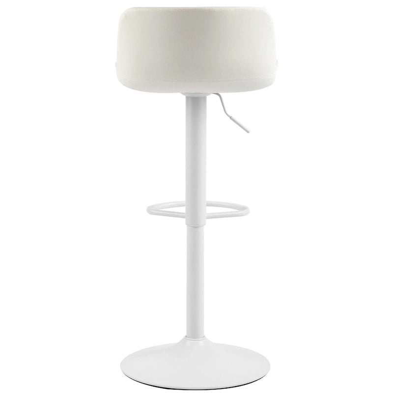 Faux Leather Adjustable Barstools Upholstered Counter Bar Pub Height Stools