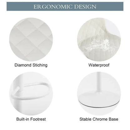 Faux Leather Adjustable Barstools Upholstered Counter Bar Pub Height Stools