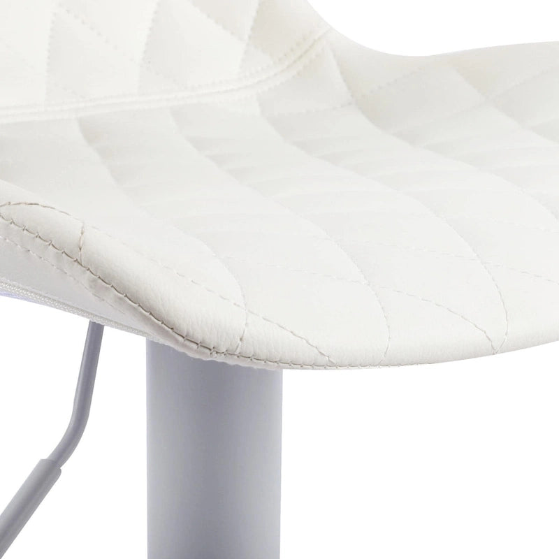 Faux Leather Adjustable Barstools Upholstered Counter Bar Pub Height Stools