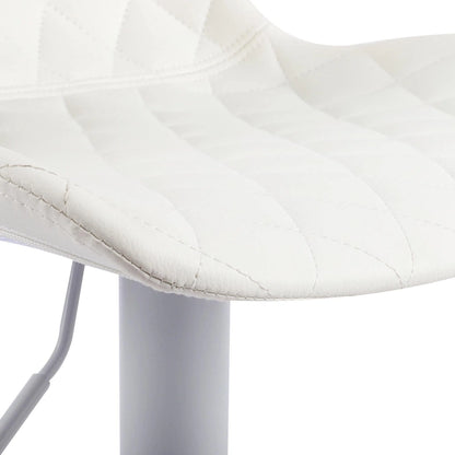 Faux Leather Adjustable Barstools Upholstered Counter Bar Pub Height Stools