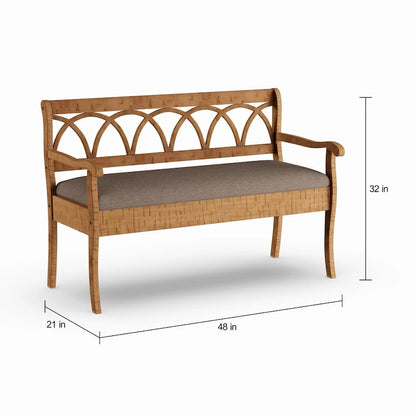 Copper Grove Watchorn Storage Bench with Seat Cushion