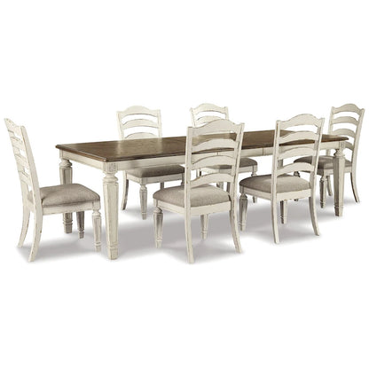 Signature Design by Ashley Realyn White / Light Brown 7-Piece Dining Package