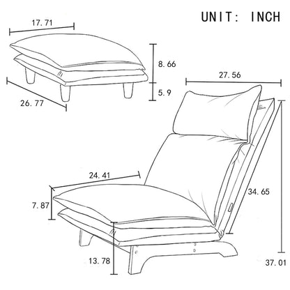 Lazy Sofa Foldable Reclining Chair