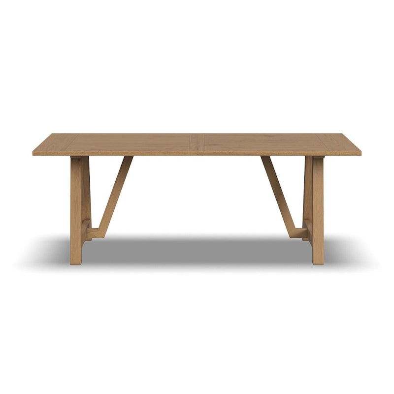 Trestle Brown Wood Dining Table - 82 x 30 x 38