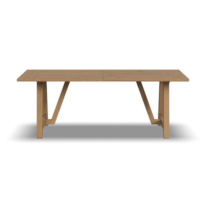 Trestle Brown Wood Dining Table - 82 x 30 x 38