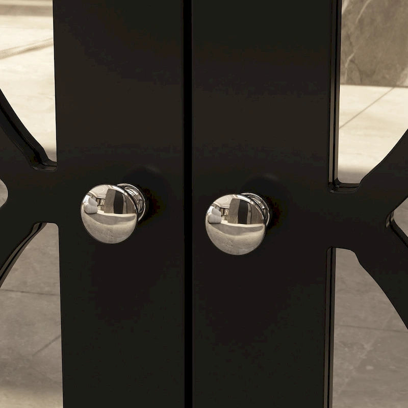 Timechee 55.1 Accent Storage Cabinet Mirror Sideboard Buffet Cabinet