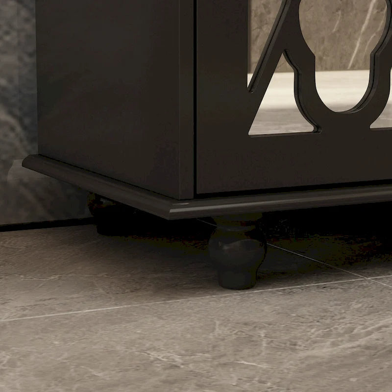 Timechee 55.1 Accent Storage Cabinet Mirror Sideboard Buffet Cabinet