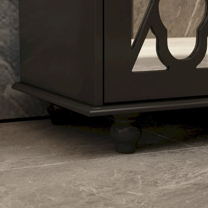 Timechee 55.1 Accent Storage Cabinet Mirror Sideboard Buffet Cabinet