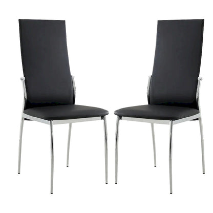 Set of 2 Leatherette Dining Side Chair