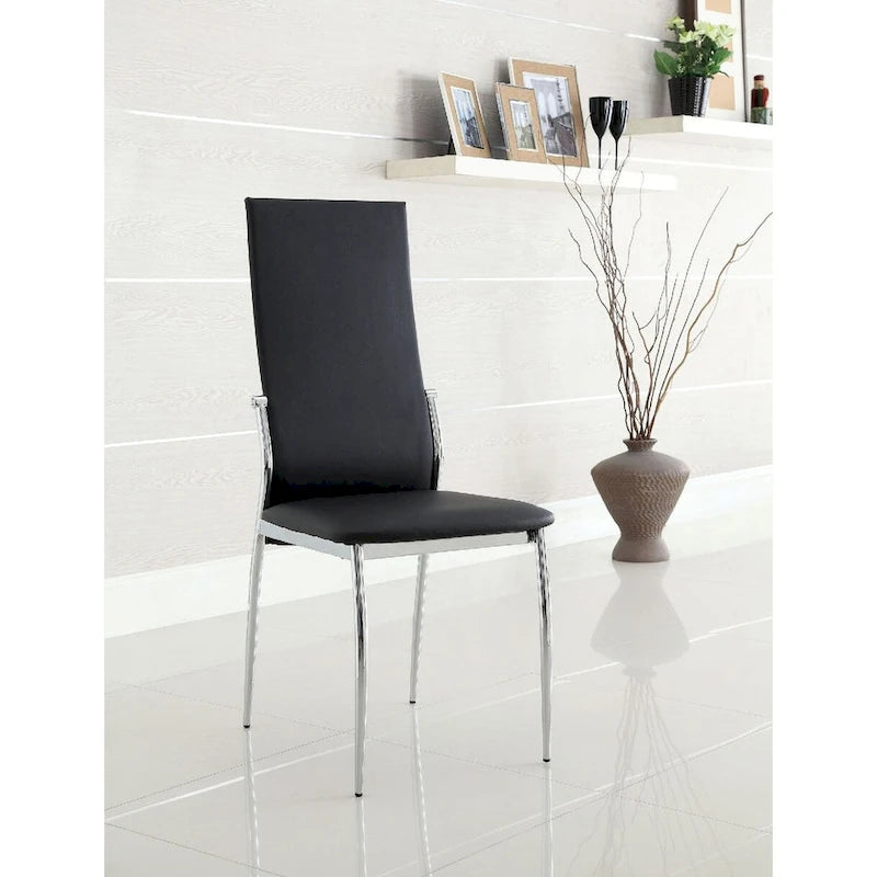 Set of 2 Leatherette Dining Side Chair