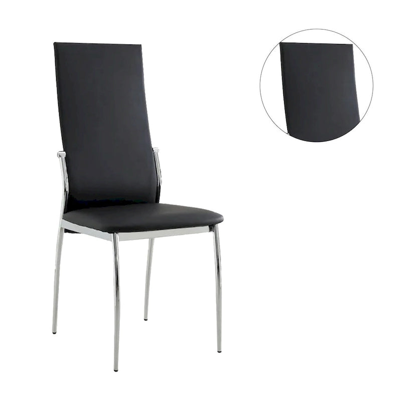 Set of 2 Leatherette Dining Side Chair