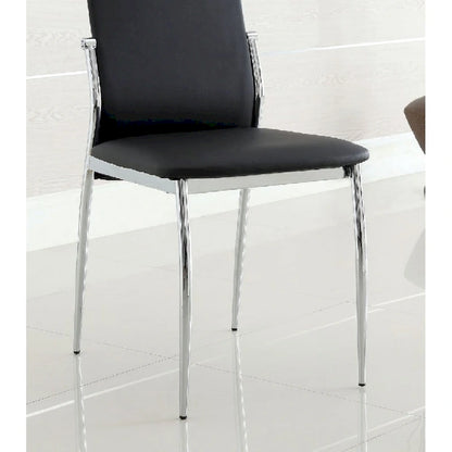 Set of 2 Leatherette Dining Side Chair