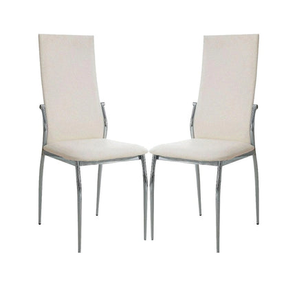 Set of 2 Leatherette Dining Side Chair