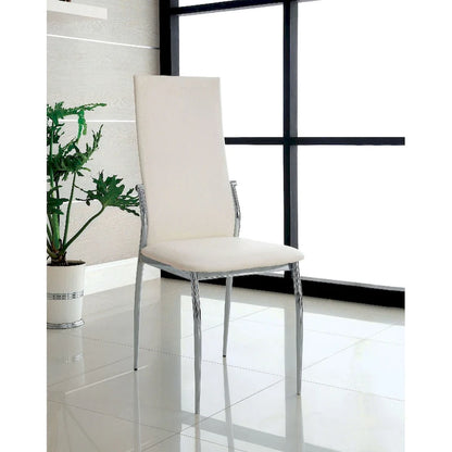 Set of 2 Leatherette Dining Side Chair