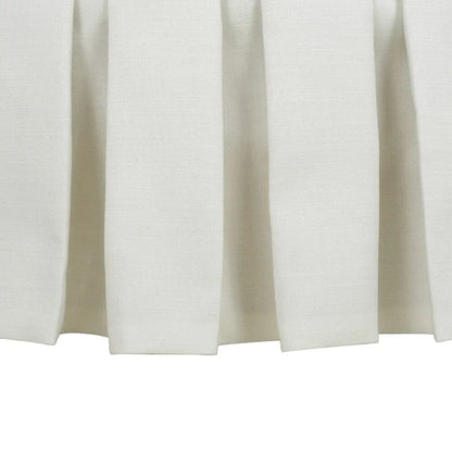 Gracewood Hollow Baruti Tufted Cocktail Ottoman with Pleated Skirt