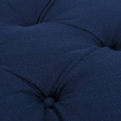 Gracewood Hollow Baruti Tufted Cocktail Ottoman with Pleated Skirt