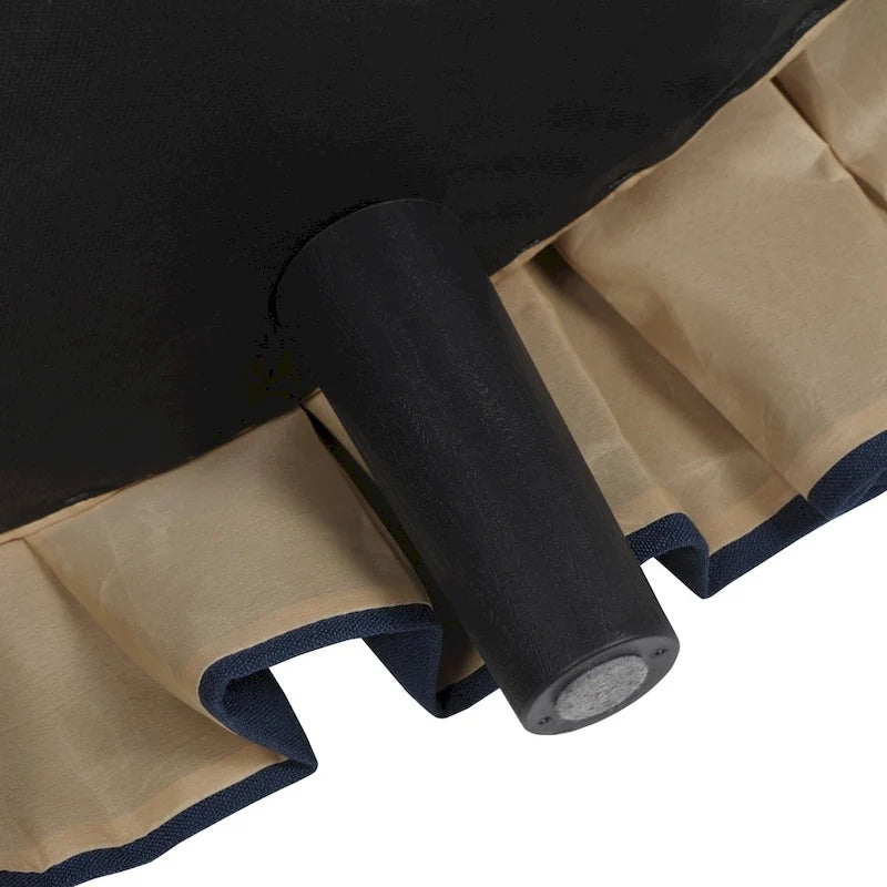 Gracewood Hollow Baruti Tufted Cocktail Ottoman with Pleated Skirt