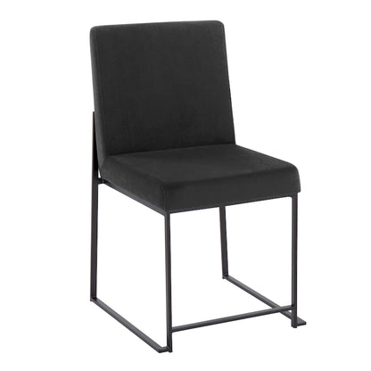 Strick & Bolton Forrest Black High Back Upholstered Dining Chair (Set of 2)