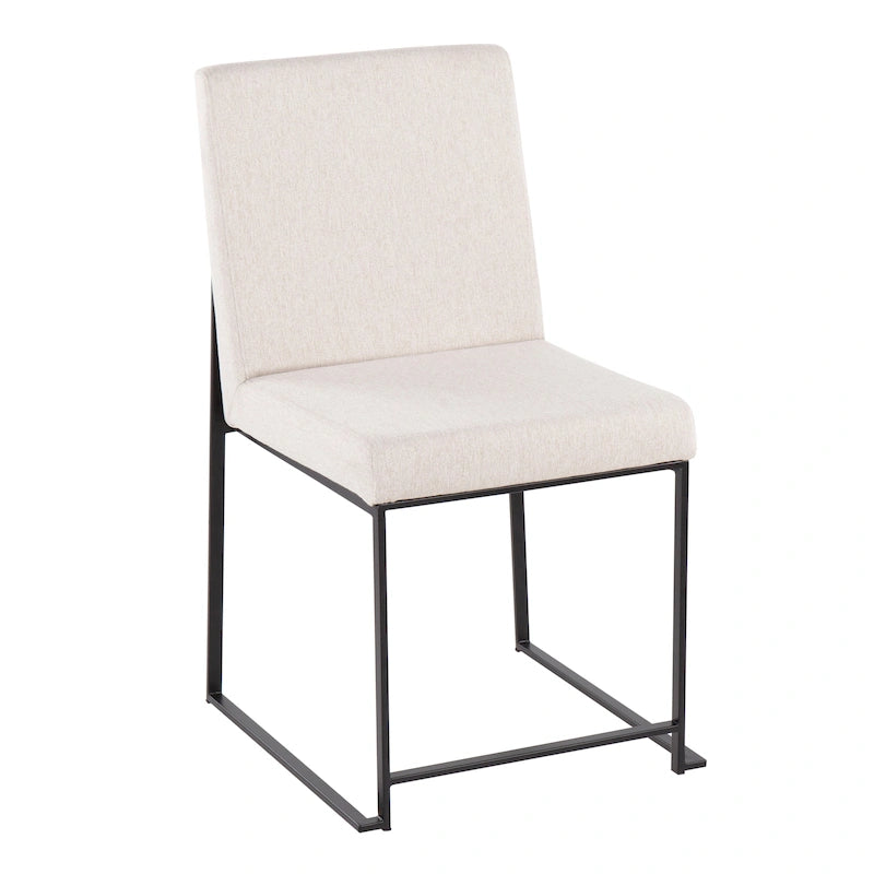 Strick & Bolton Forrest Black High Back Upholstered Dining Chair (Set of 2)