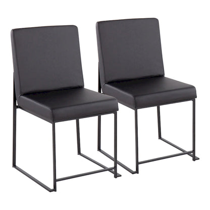 Strick & Bolton Forrest Black High Back Upholstered Dining Chair (Set of 2)