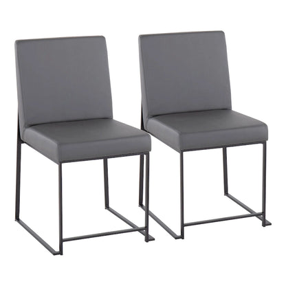 Strick & Bolton Forrest Black High Back Upholstered Dining Chair (Set of 2)