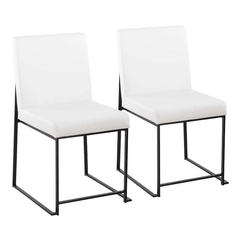 Strick & Bolton Forrest Black High Back Upholstered Dining Chair (Set of 2)