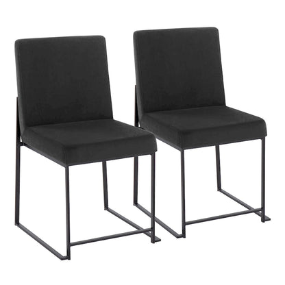 Strick & Bolton Forrest Black High Back Upholstered Dining Chair (Set of 2)