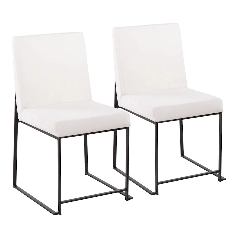 Strick & Bolton Forrest Black High Back Upholstered Dining Chair (Set of 2)