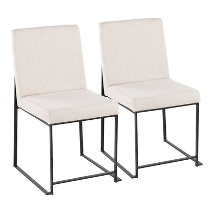 Strick & Bolton Forrest Black High Back Upholstered Dining Chair (Set of 2)