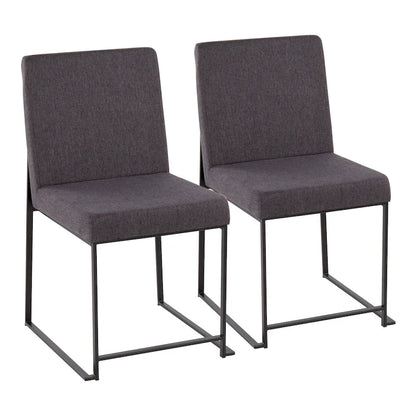 Strick & Bolton Forrest Black High Back Upholstered Dining Chair (Set of 2)