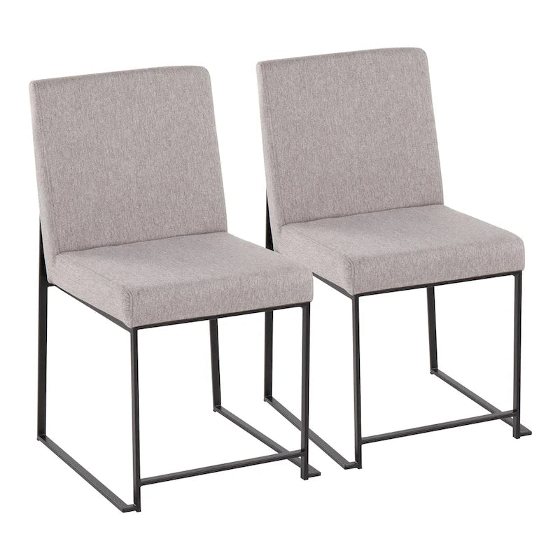 Strick & Bolton Forrest Black High Back Upholstered Dining Chair (Set of 2)