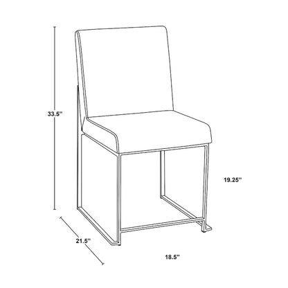 Strick & Bolton Forrest Black High Back Upholstered Dining Chair (Set of 2)
