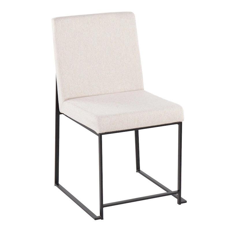 Strick & Bolton Forrest Black High Back Upholstered Dining Chair (Set of 2)