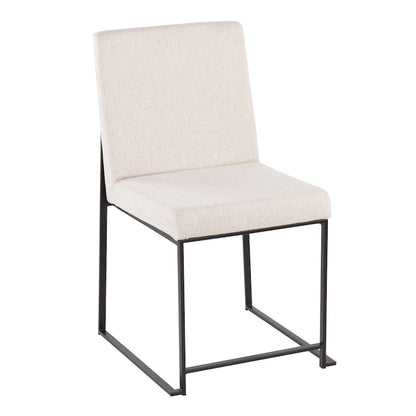 Strick & Bolton Forrest Black High Back Upholstered Dining Chair (Set of 2)