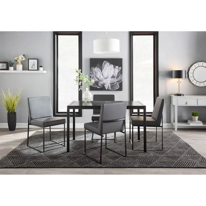 Strick & Bolton Forrest Black High Back Upholstered Dining Chair (Set of 2)