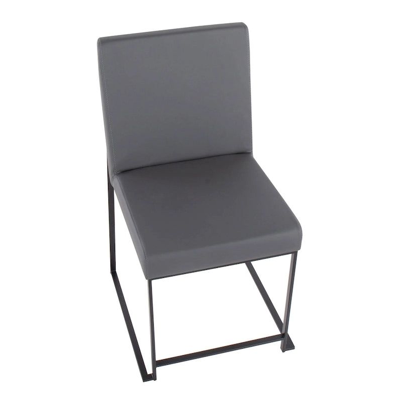 Strick & Bolton Forrest Black High Back Upholstered Dining Chair (Set of 2)