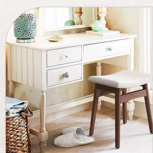 Saddle Cushion VanityStool - 17.83D x 12.4W x 16.53H