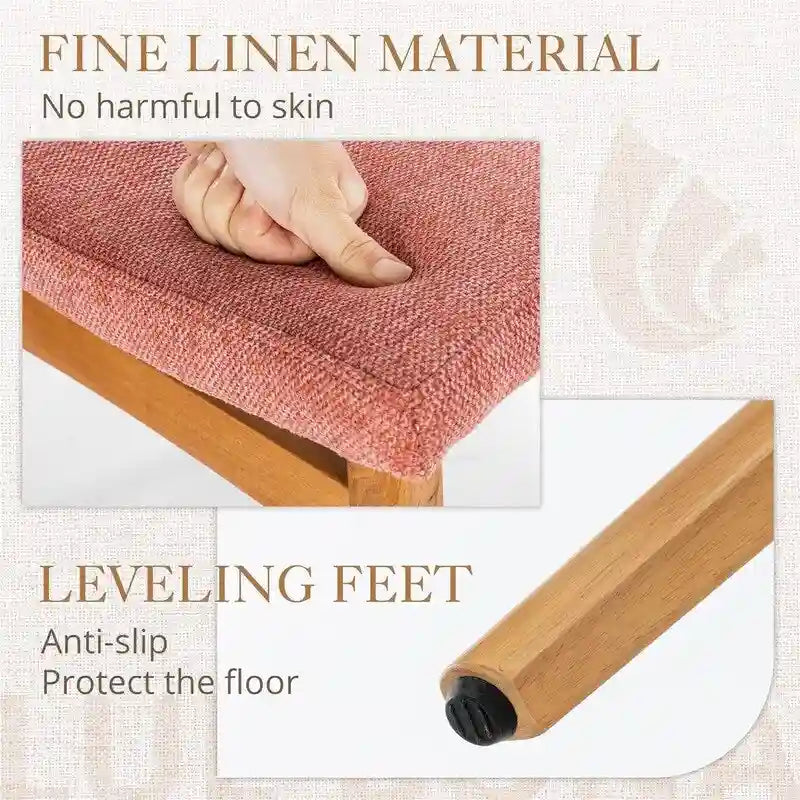 Saddle Cushion VanityStool - 17.83D x 12.4W x 16.53H