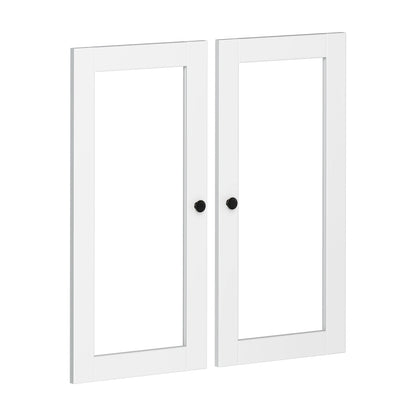 Palace Imports 100% Solid Wood Modular Kitchen Pantry Double Door Kit - Set of 2