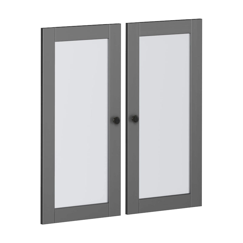 Palace Imports 100% Solid Wood Modular Kitchen Pantry Double Door Kit - Set of 2