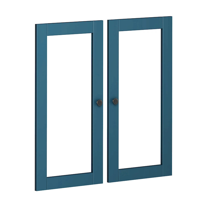 Palace Imports 100% Solid Wood Modular Kitchen Pantry Double Door Kit - Set of 2