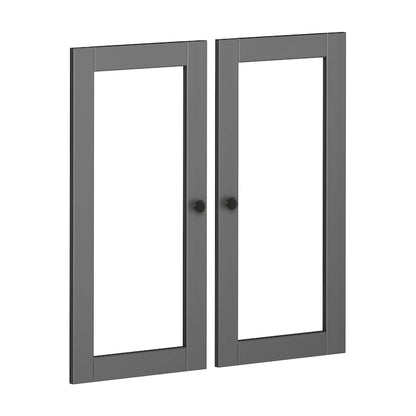 Palace Imports 100% Solid Wood Modular Kitchen Pantry Double Door Kit - Set of 2