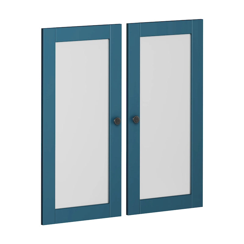 Palace Imports 100% Solid Wood Modular Kitchen Pantry Double Door Kit - Set of 2