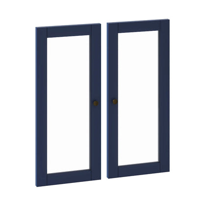 Palace Imports 100% Solid Wood Modular Kitchen Pantry Double Door Kit - Set of 2