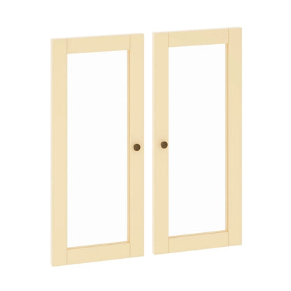 Palace Imports 100% Solid Wood Modular Kitchen Pantry Double Door Kit - Set of 2