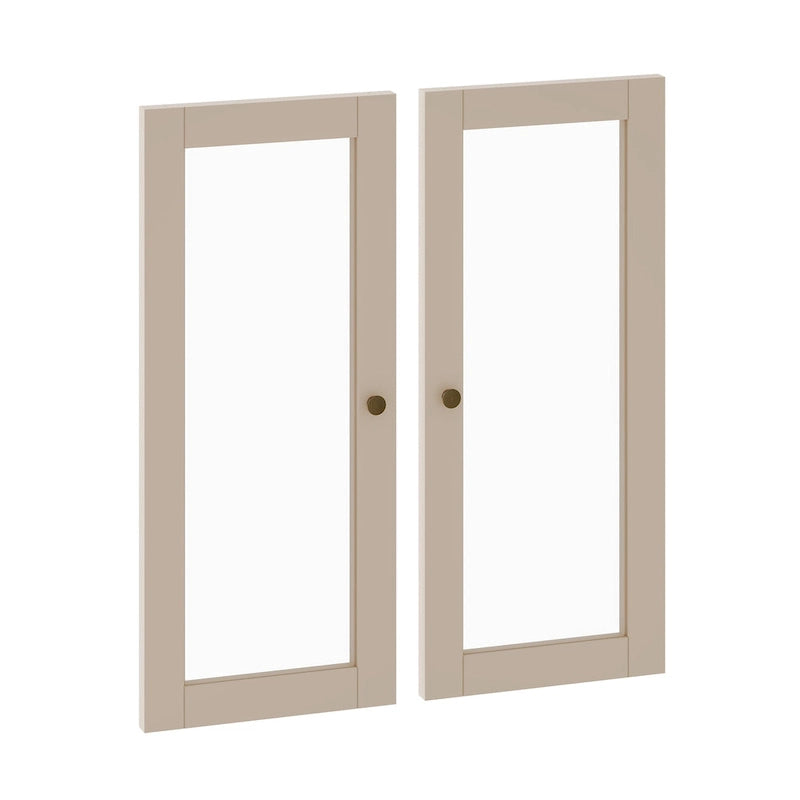 Palace Imports 100% Solid Wood Modular Kitchen Pantry Double Door Kit - Set of 2